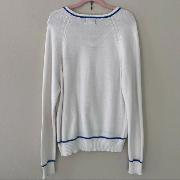 Nike Vintage Tennis Sweater Blue Label Large Golf Sports Leisure 80s Old Money - Picture 6 of 11